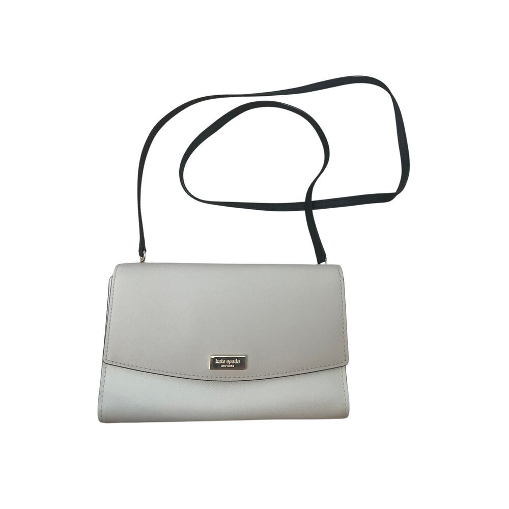 Kate Spade Leather Crossbody Wallet Laurel Way Winni Convertible Taupe Classic